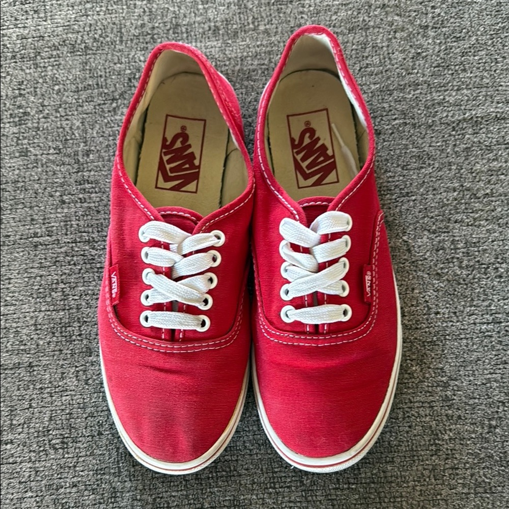 Vans Women's Red Canvas Sneakers